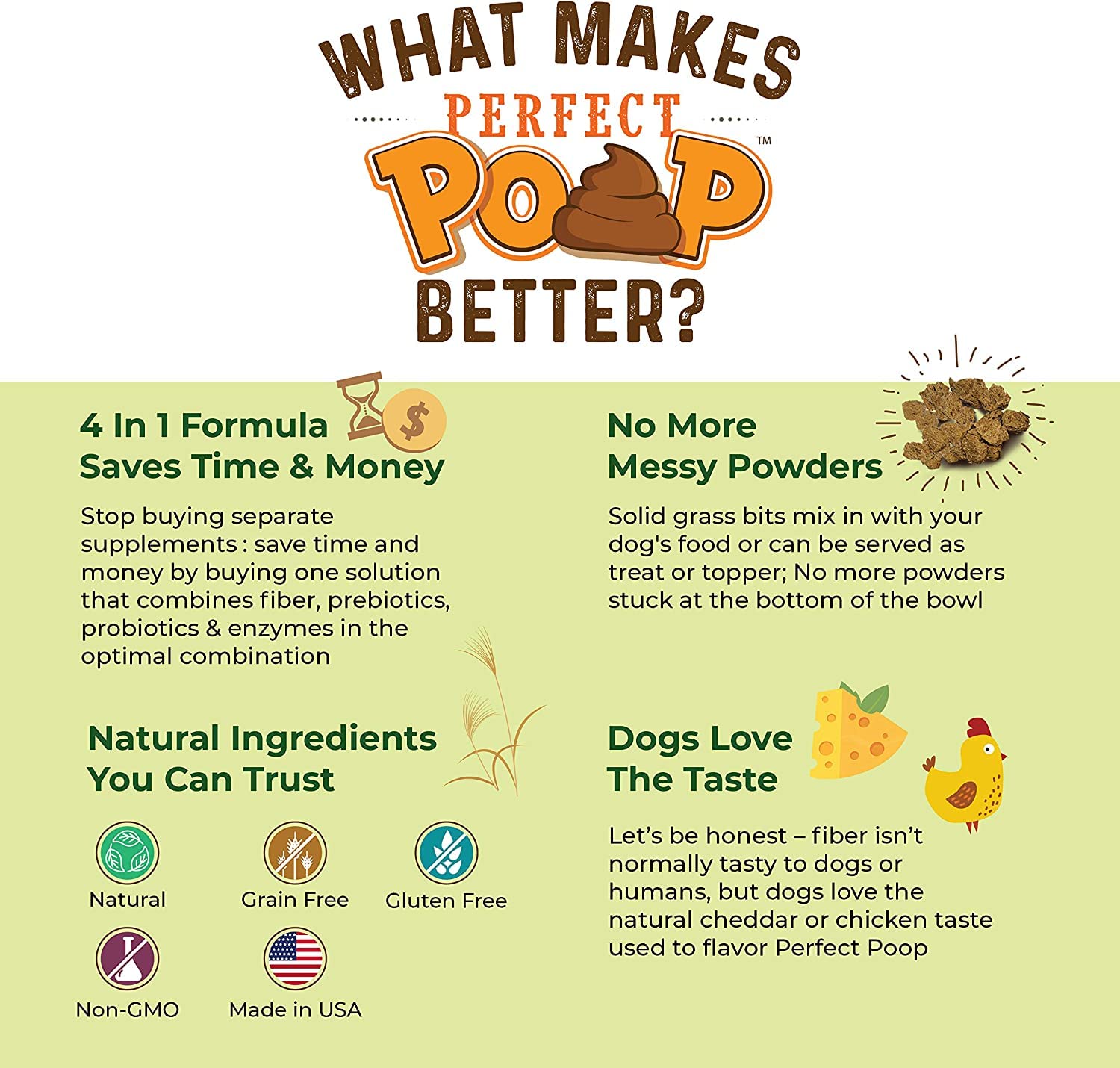 Ingredients label with miscanthus grass, pumpkin and flaxseed, highlights natural fibers