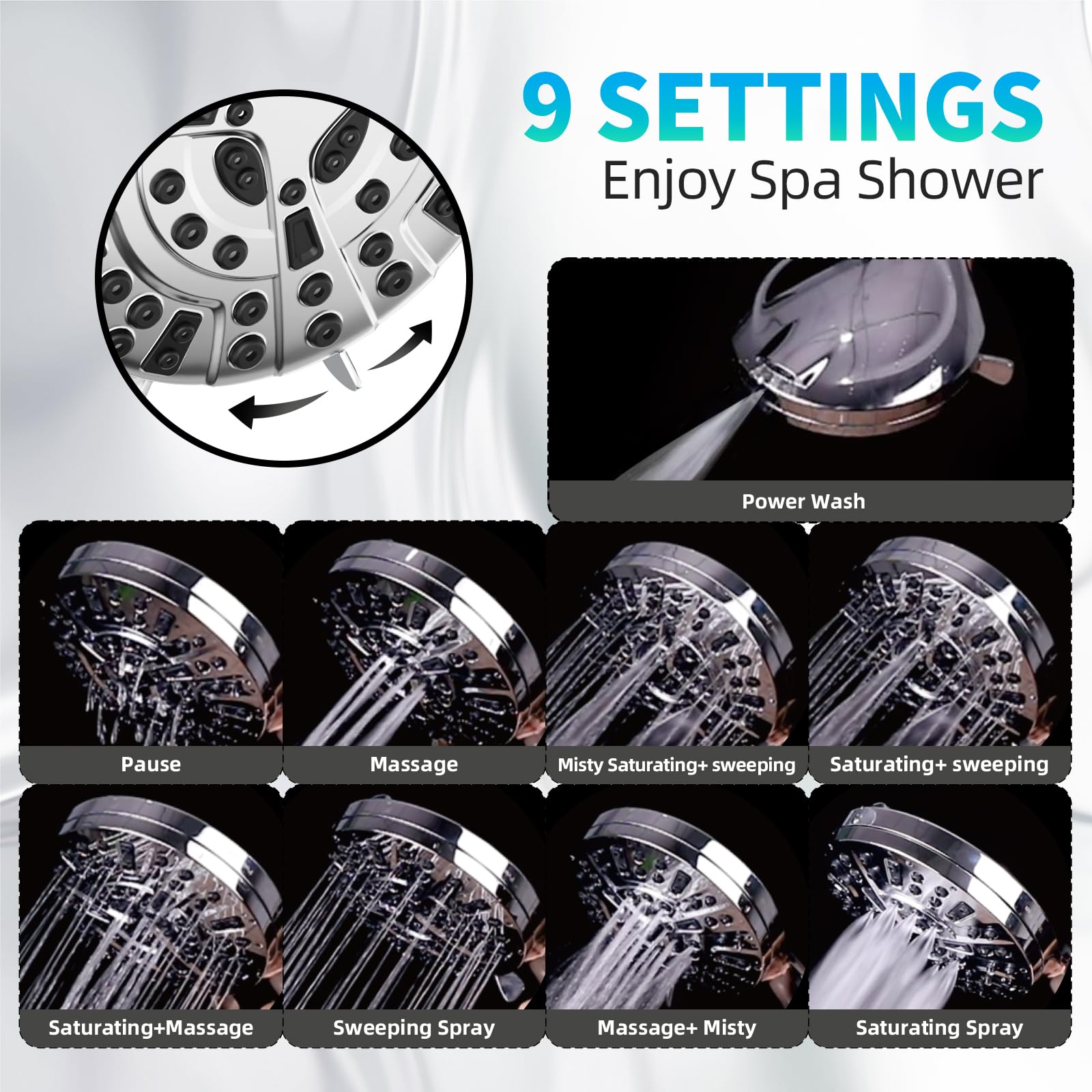 BESAQUO six-foot hose demonstrating flexibility and extended reach for convenience