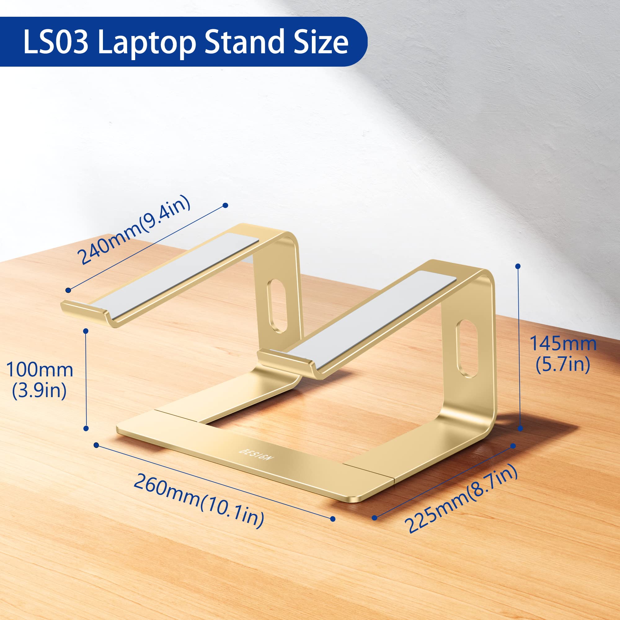BESIGN LS03 aluminum texture detail showcasing durable, cool-touch construction