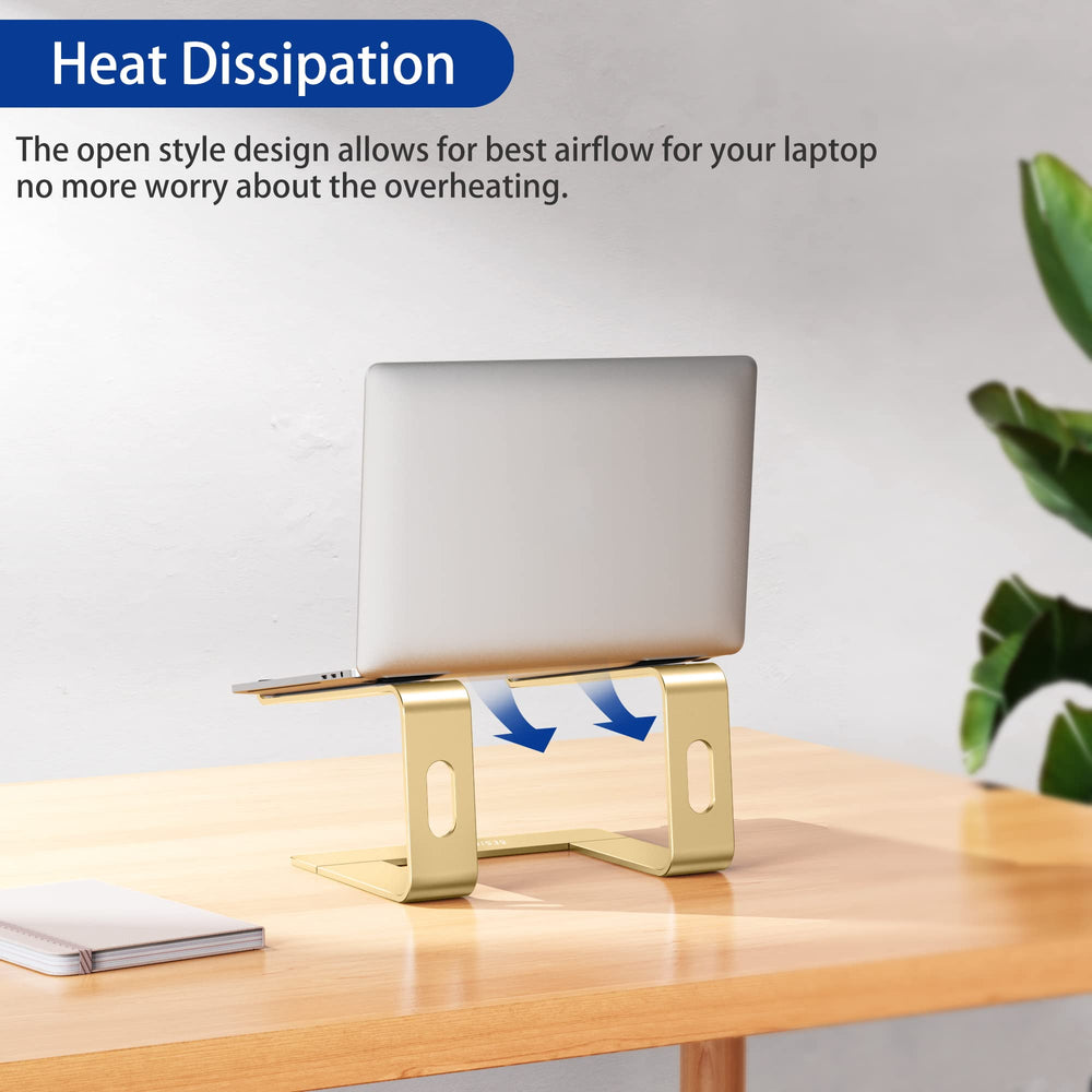 BESIGN LS03 with laptop mounted demonstrating stable support during use