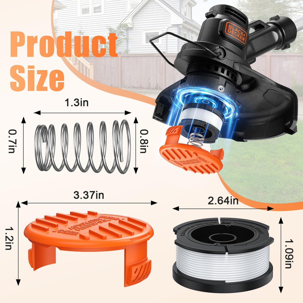 Bessport close-up of a 0.065 inch spool showing reinforced nylon for longer life