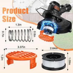 Bessport close-up of a 0.065 inch spool showing reinforced nylon for longer life