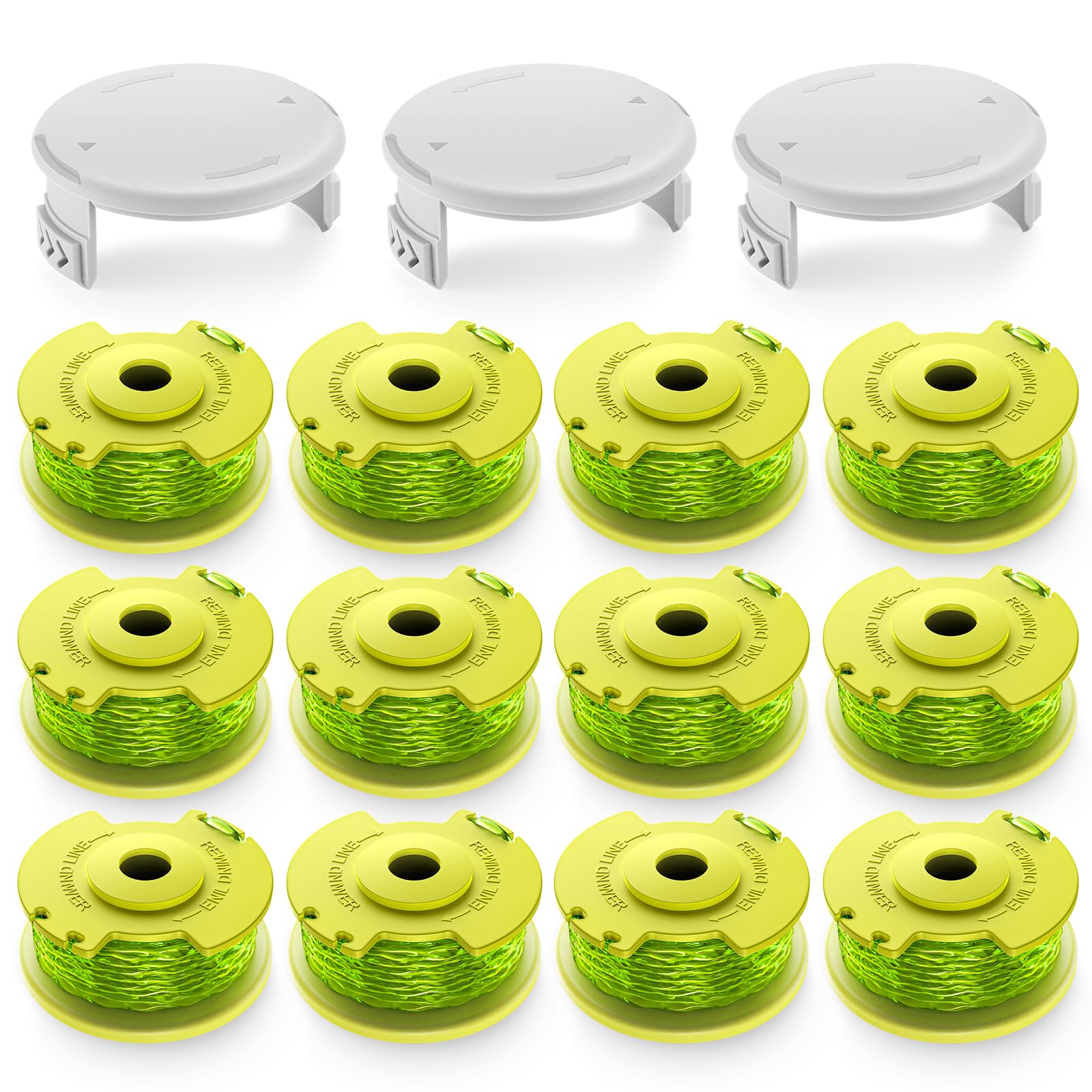 Bessport front packaging showing 12 spools and three caps, quick replacement benefit