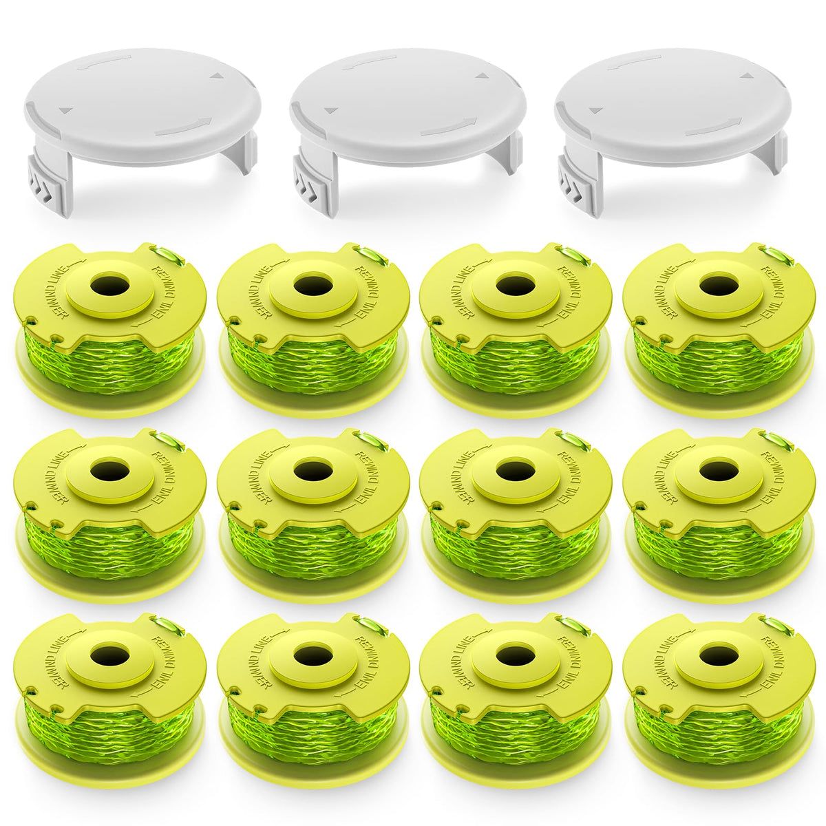 Bessport front packaging showing 12 spools and three caps, quick replacement benefit