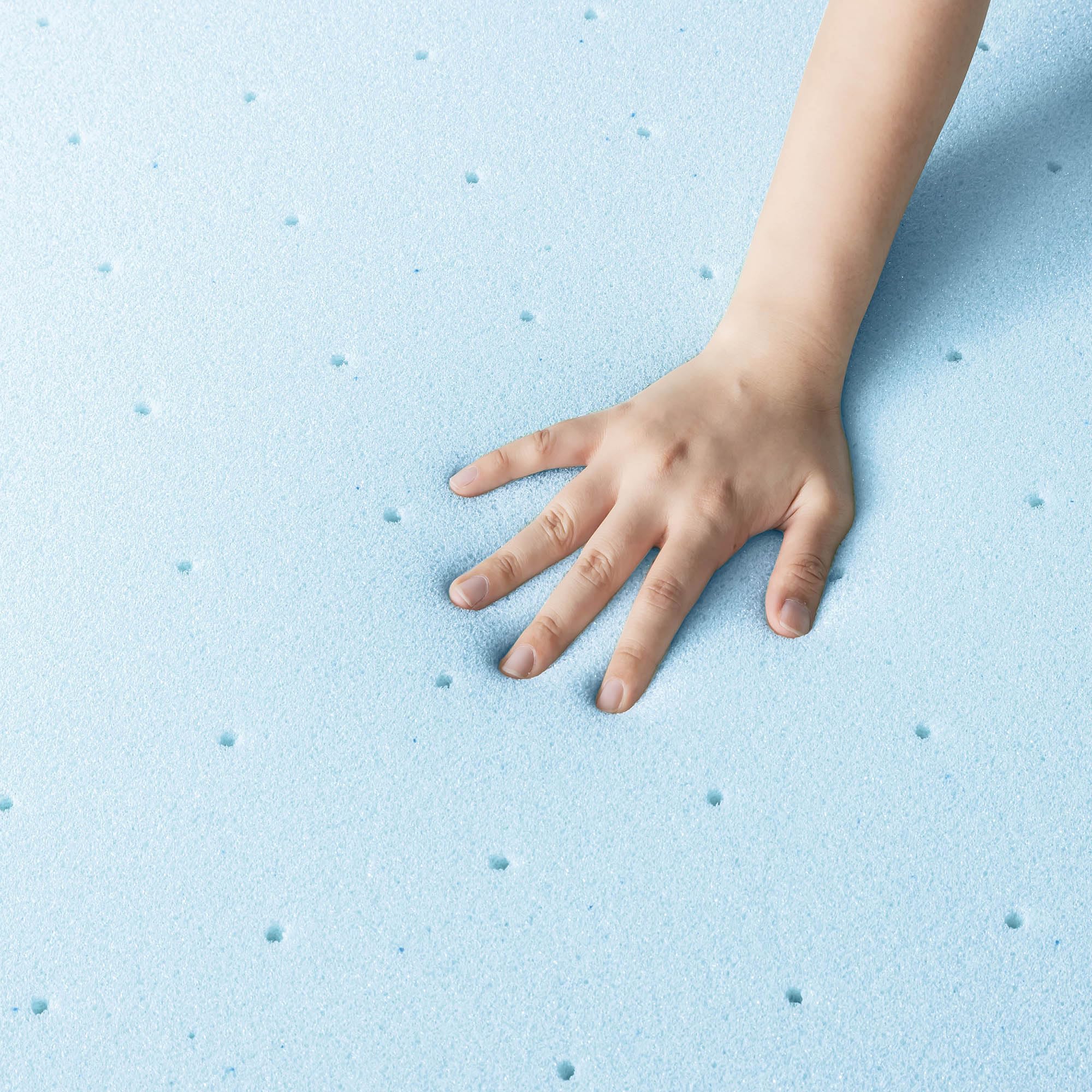 Best Price Mattress topper laid on mattress demonstrating added cushioning support