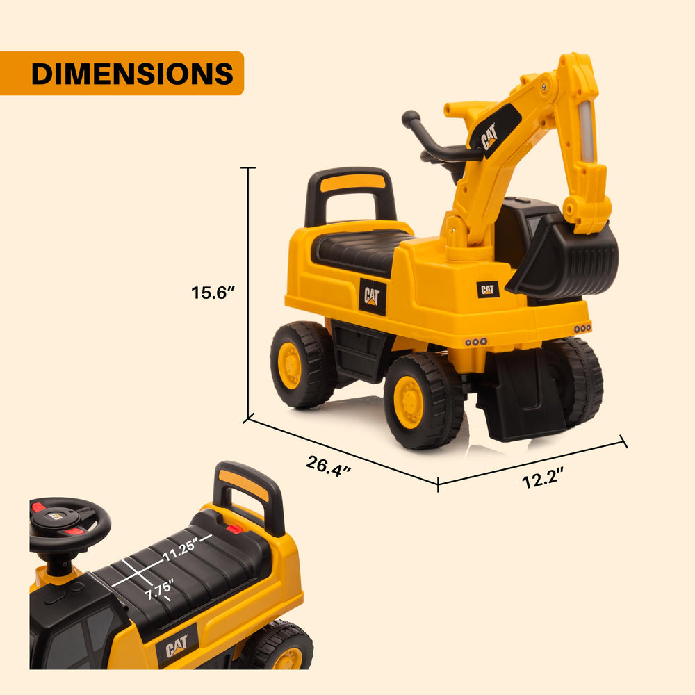 Best Ride On Cars CAT wheels and base showing stable low center of gravity