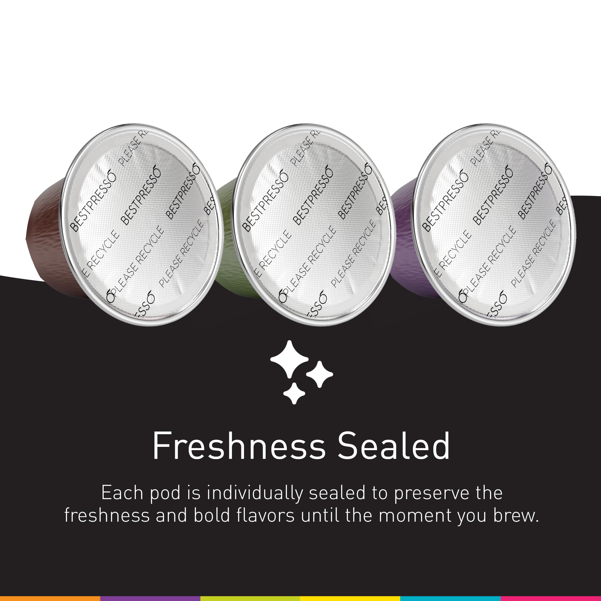 Bestpresso capsules beside a breakfast setting showing everyday enjoyment and variety benefit
