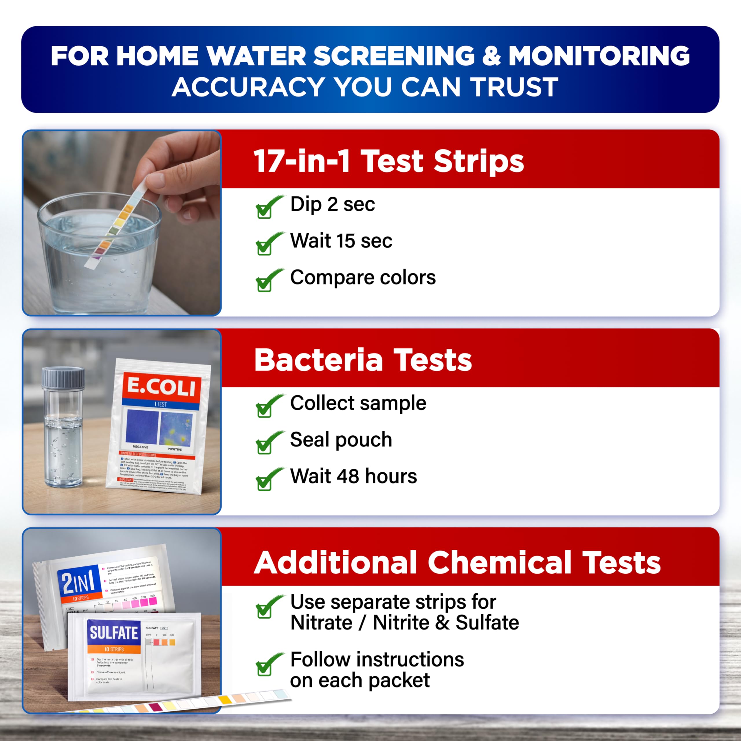 bestprod bacterial test vials displayed for coliform and E. coli screening
