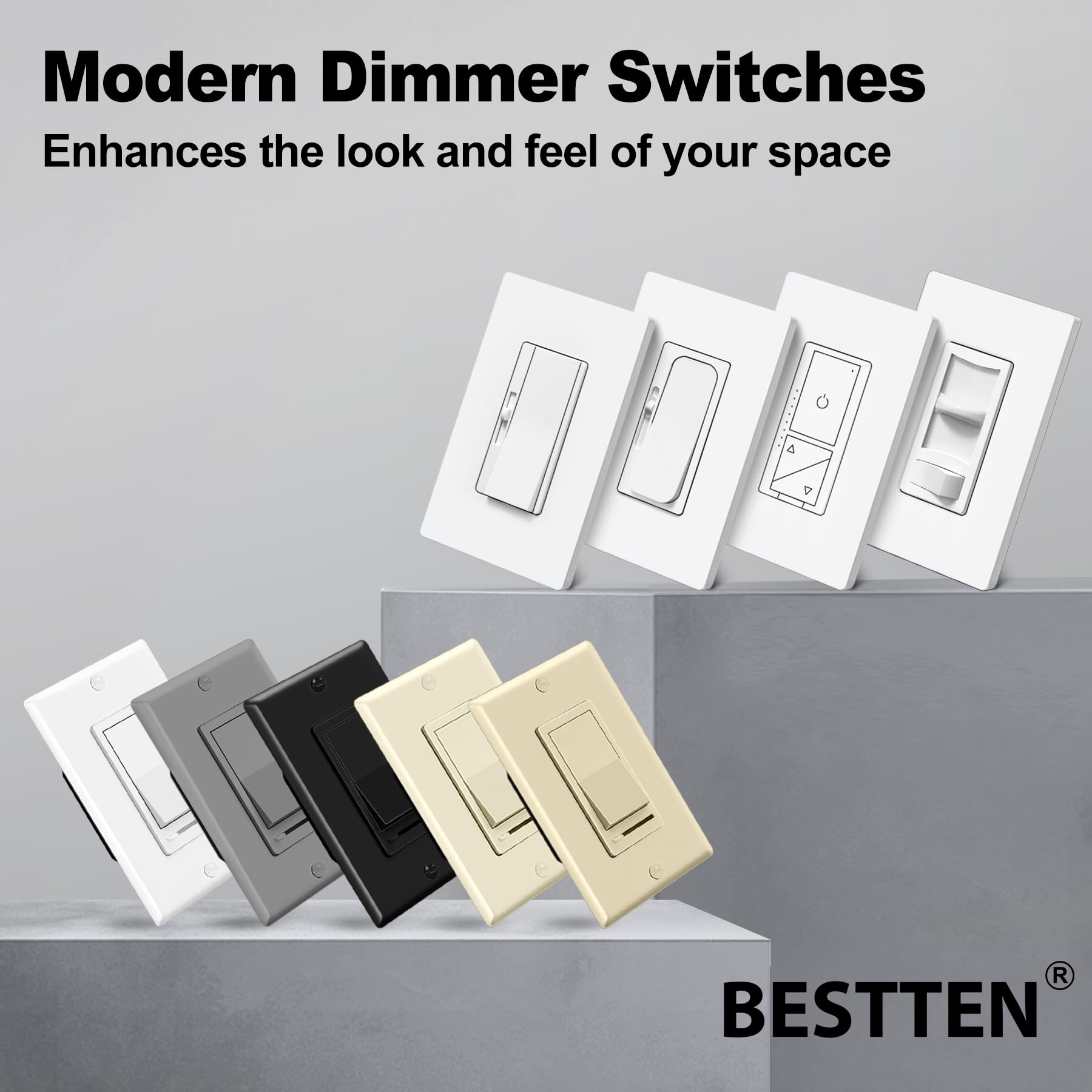BESTTEN two unboxed dimmers laid out to show components and build quality