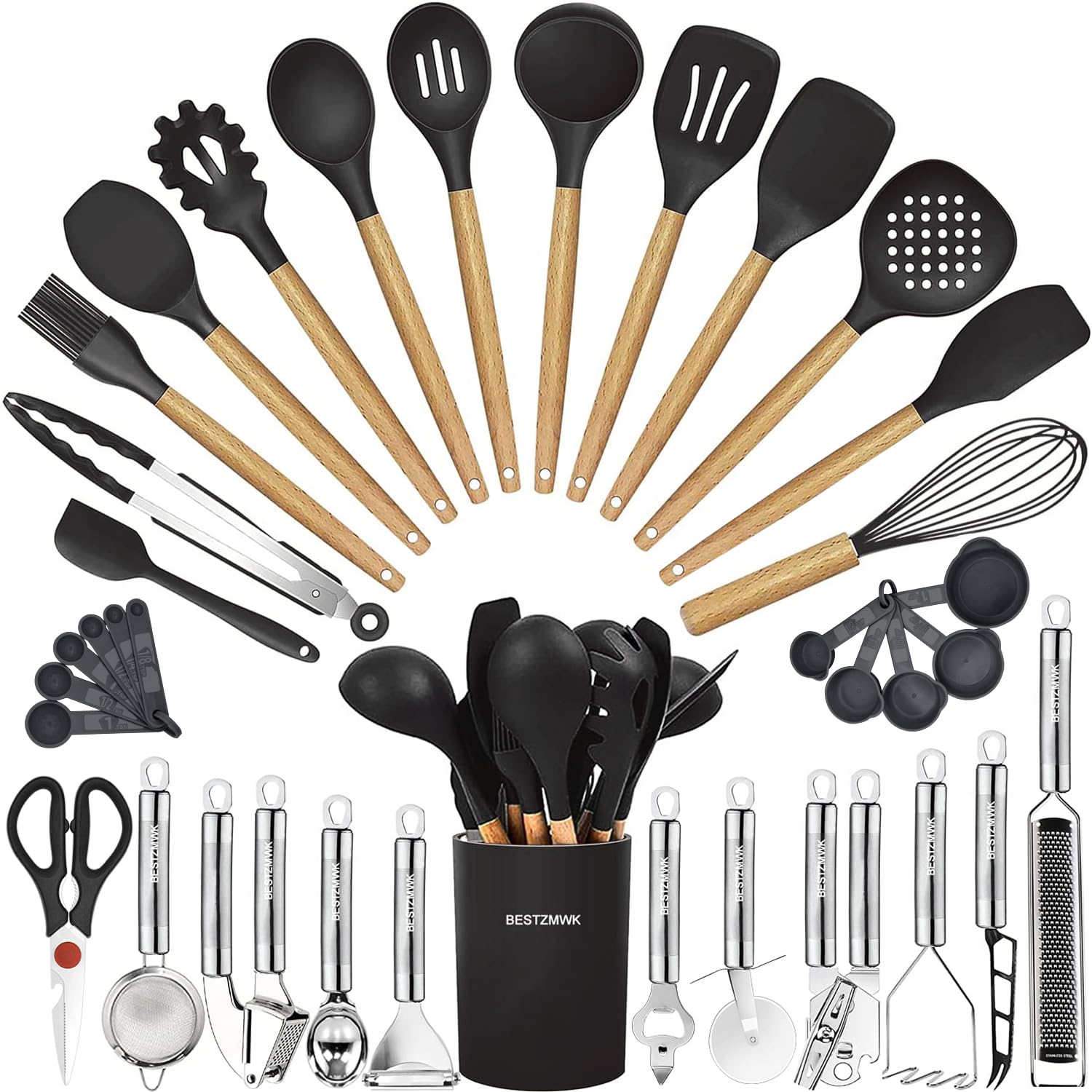BESTZMWK 35-piece set front view showing full tool selection and easy organization benefit