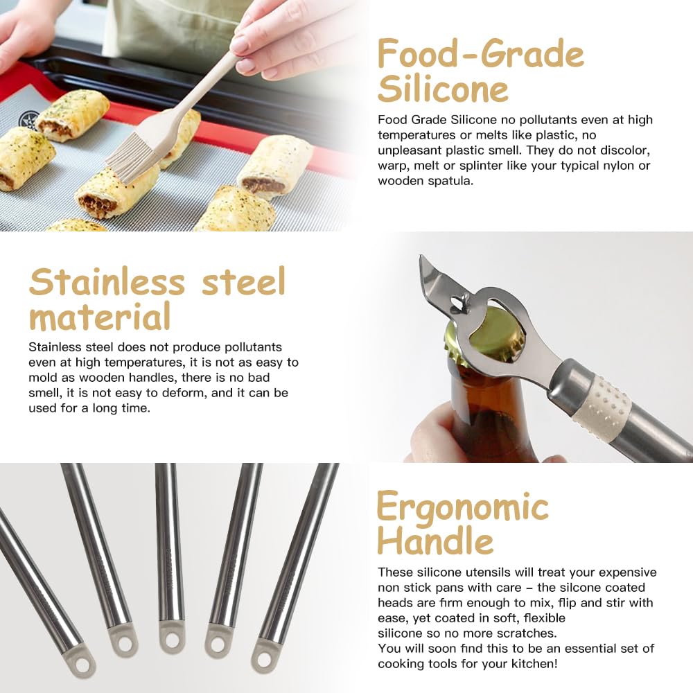 BESTZMWK utensils next to hand showing scale and ergonomic grip benefit