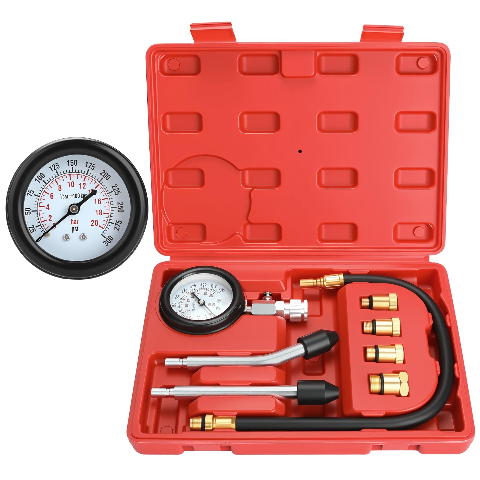 BETOOLL HW0130 front view showing gauge and kit for quick compression checks