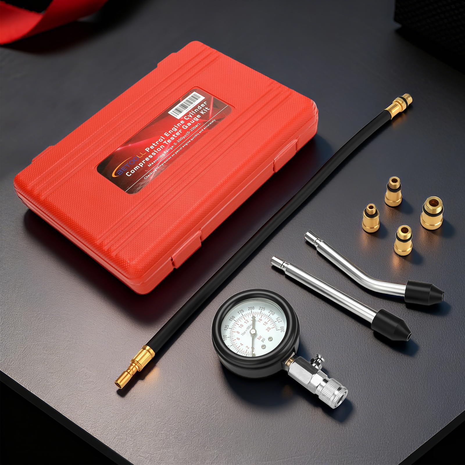 BETOOLL tester held in hand for size comparison and portable tool convenience