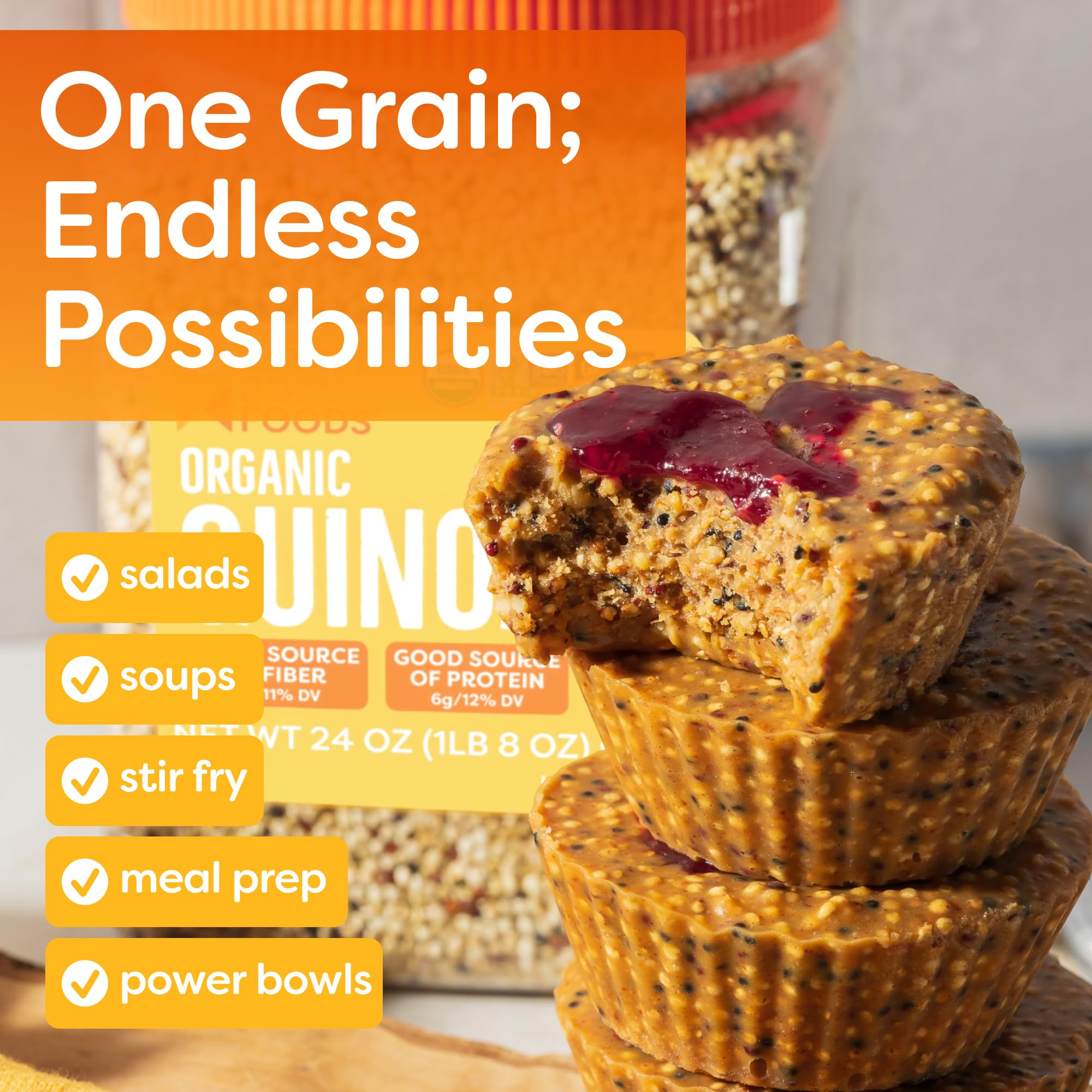 BetterBody Foods rinsing quinoa under water showing preparation tip for better flavor