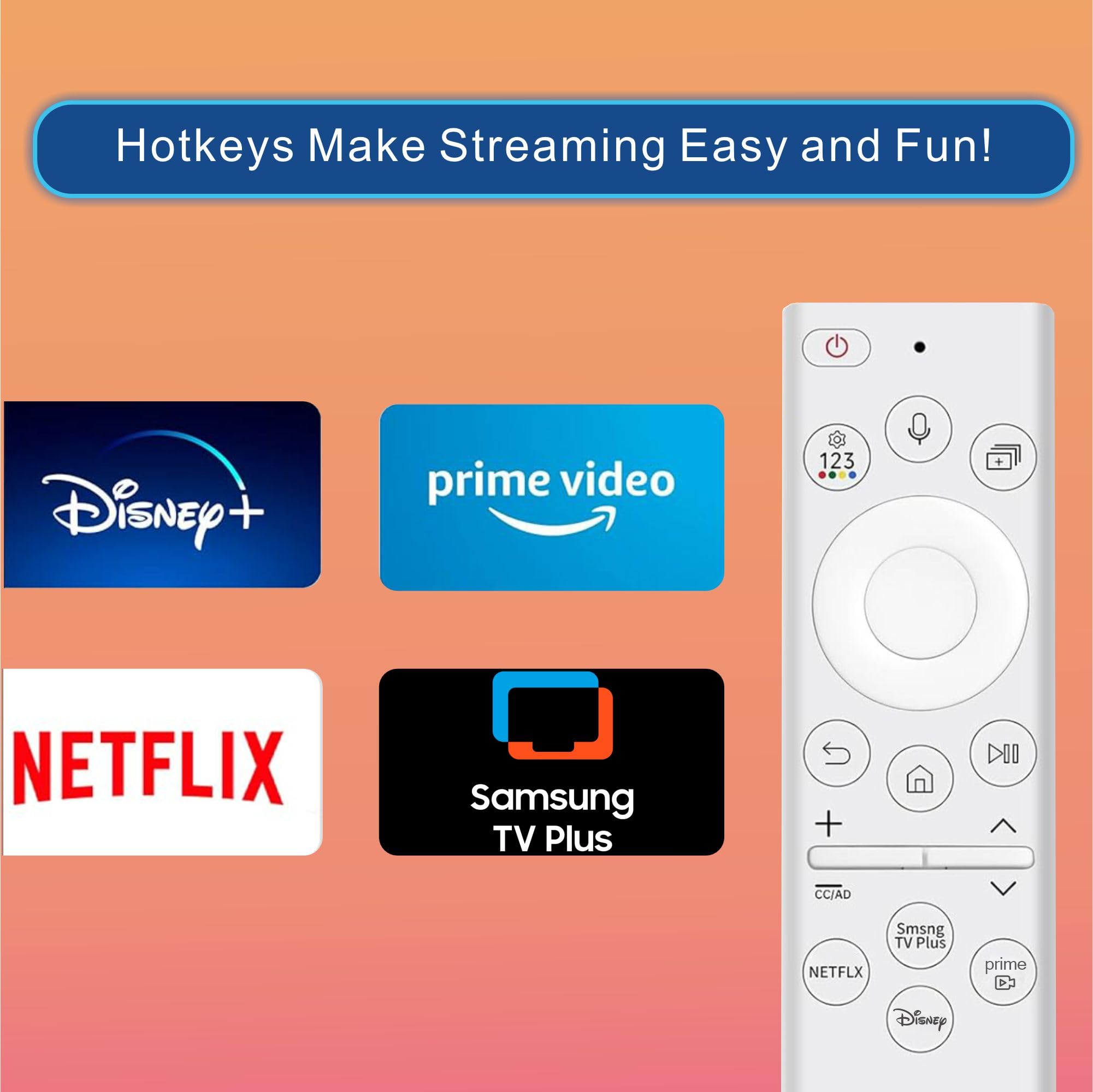 Betterqualityremote paired with Samsung Frame TV showing effortless voice control