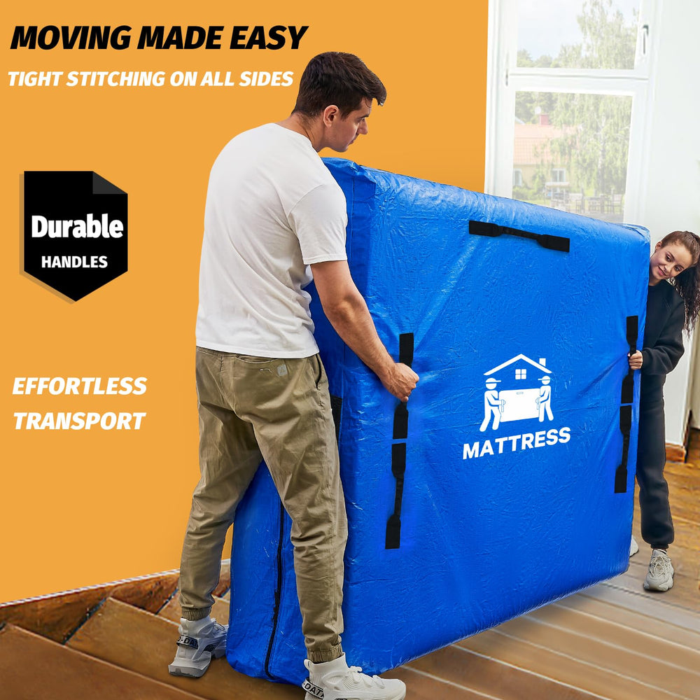 BETU side profile of mattress in bag demonstrating roomy fit and protection
