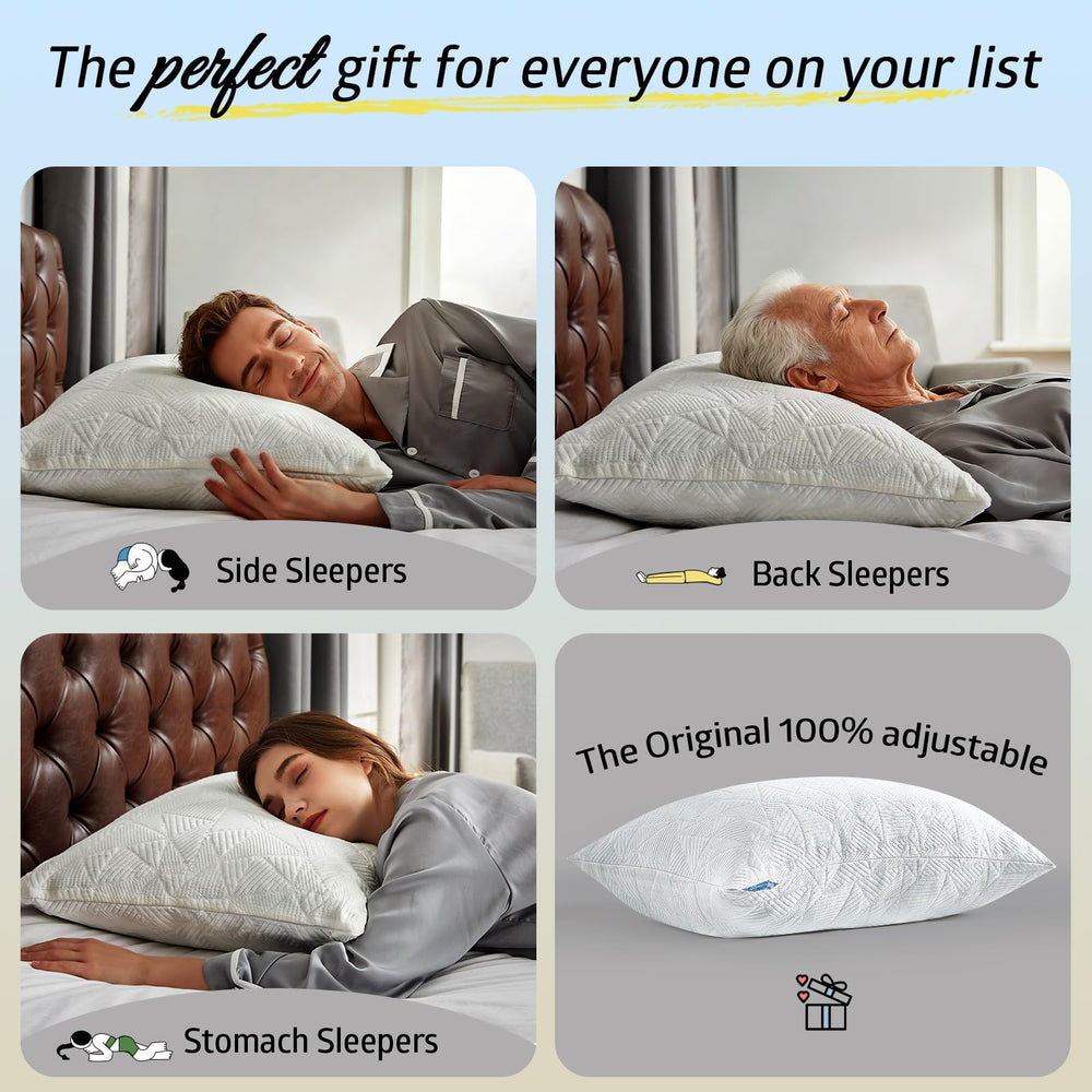 BETU pillows styled on a bed showing lifestyle comfort and cooler night rest