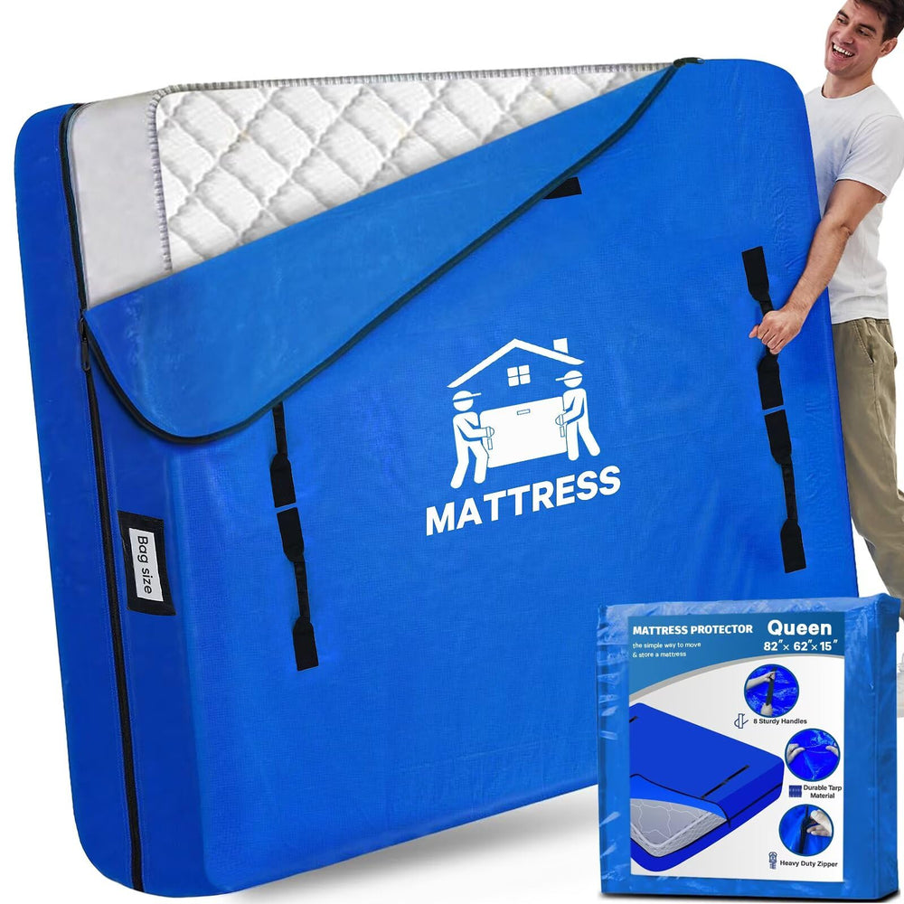 BETU front view of queen mattress bag showing full coverage and protection