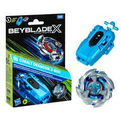 Beyblade Cobalt Dragoon front packaging showing complete set and benefits