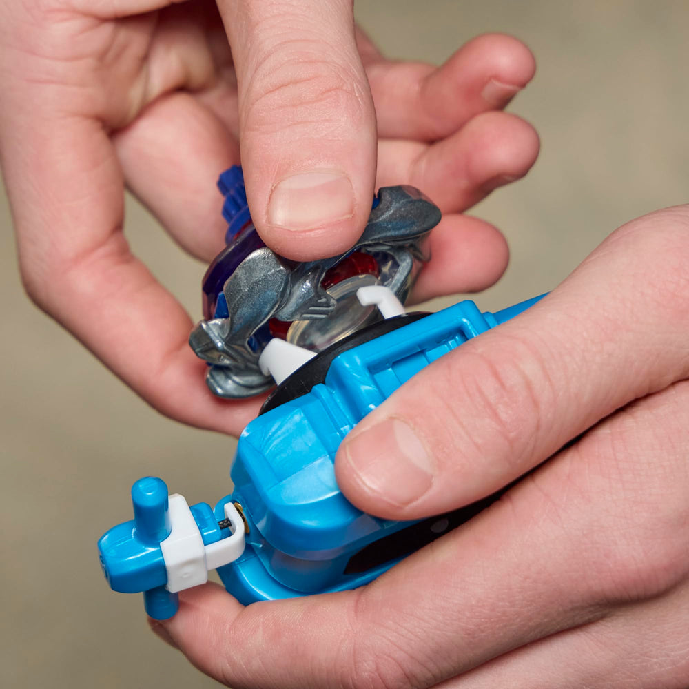 Beyblade Cobalt Dragoon launcher grip and string detail for faster pull speed
