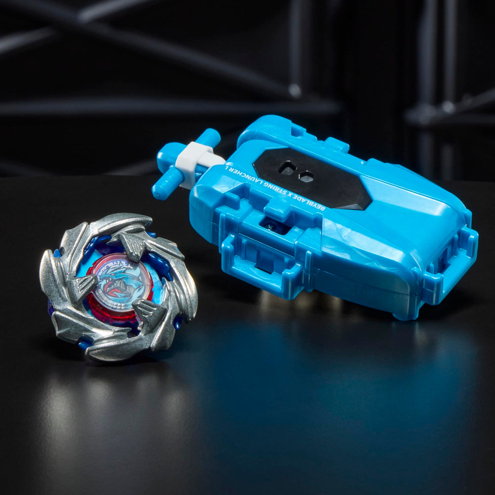 Beyblade Cobalt Dragoon metal bit detail showing die-cast weight advantage