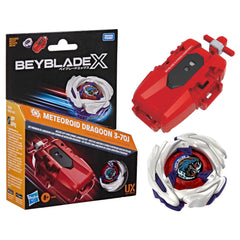 Beyblade Meteoroid Dragoon front packaging showcasing set contents and features