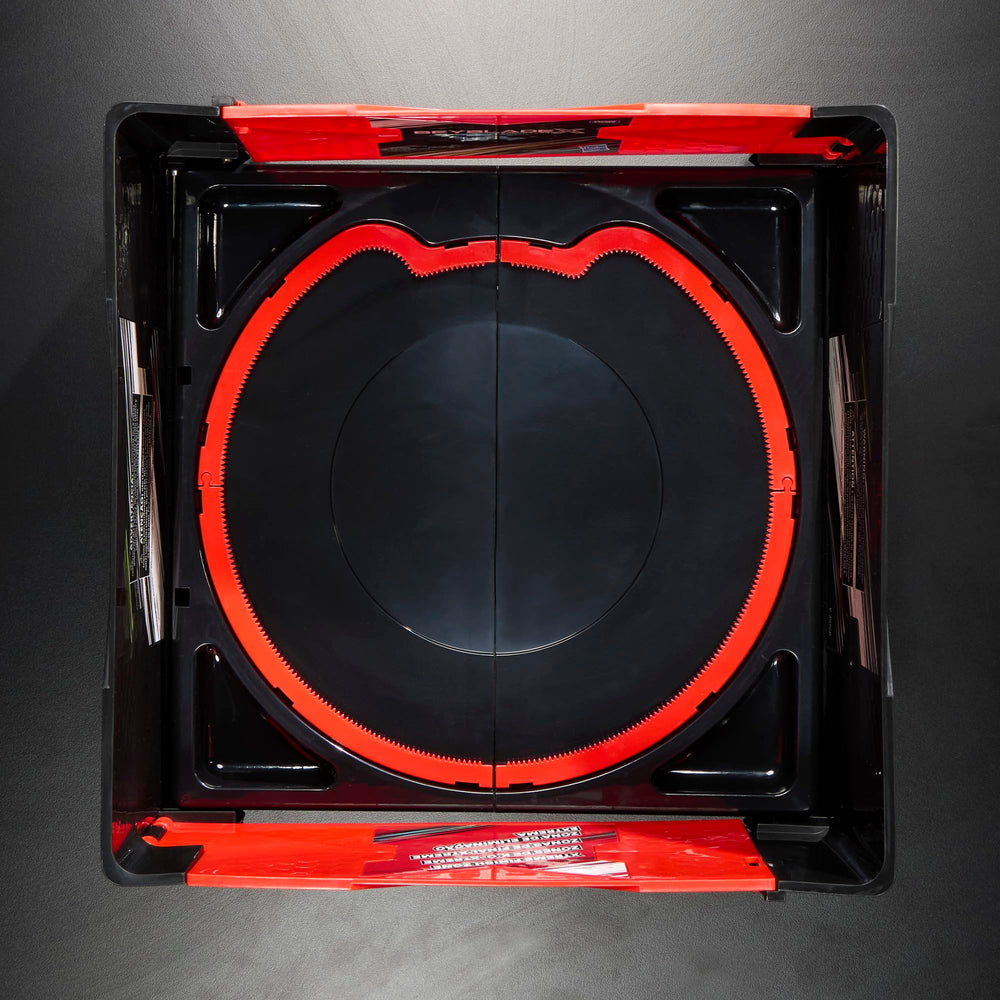 Beyblade top gear engaging stadium rail for Xtreme Dash