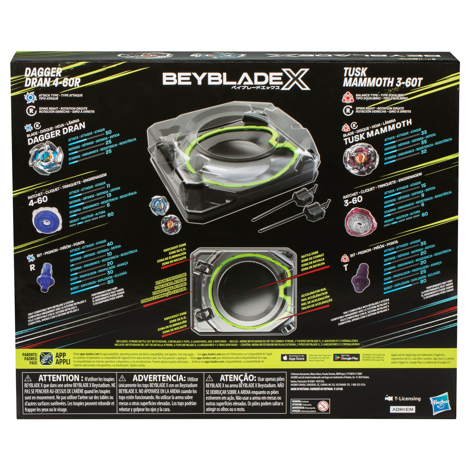 Beyblade X dagger dran closeup showing die-cast blade and aggressive contact advantage
