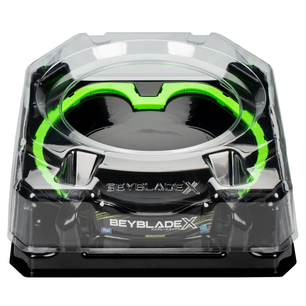 Beyblade X tusk mammoth closeup showing balanced build and improved spin stability