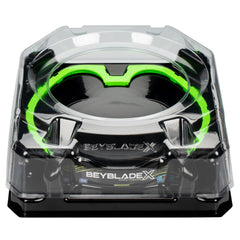 Beyblade X tusk mammoth closeup showing balanced build and improved spin stability