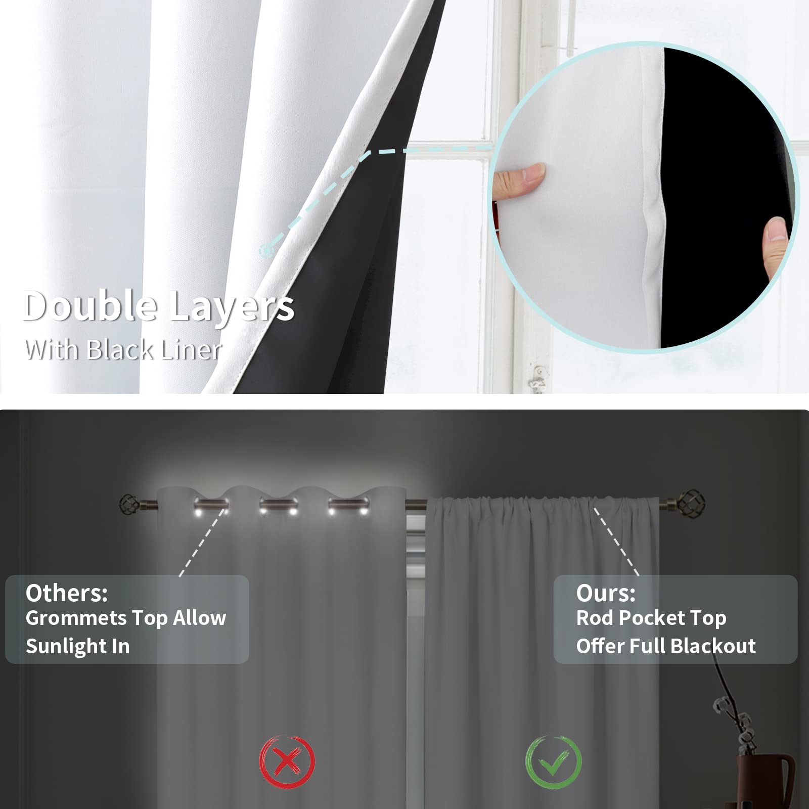 BGment panel overlap edge sealed to limit light leakage at seams