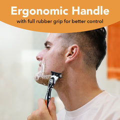 BIC Flex 5 lubricating strip detail with aloe and vitamin E for glide