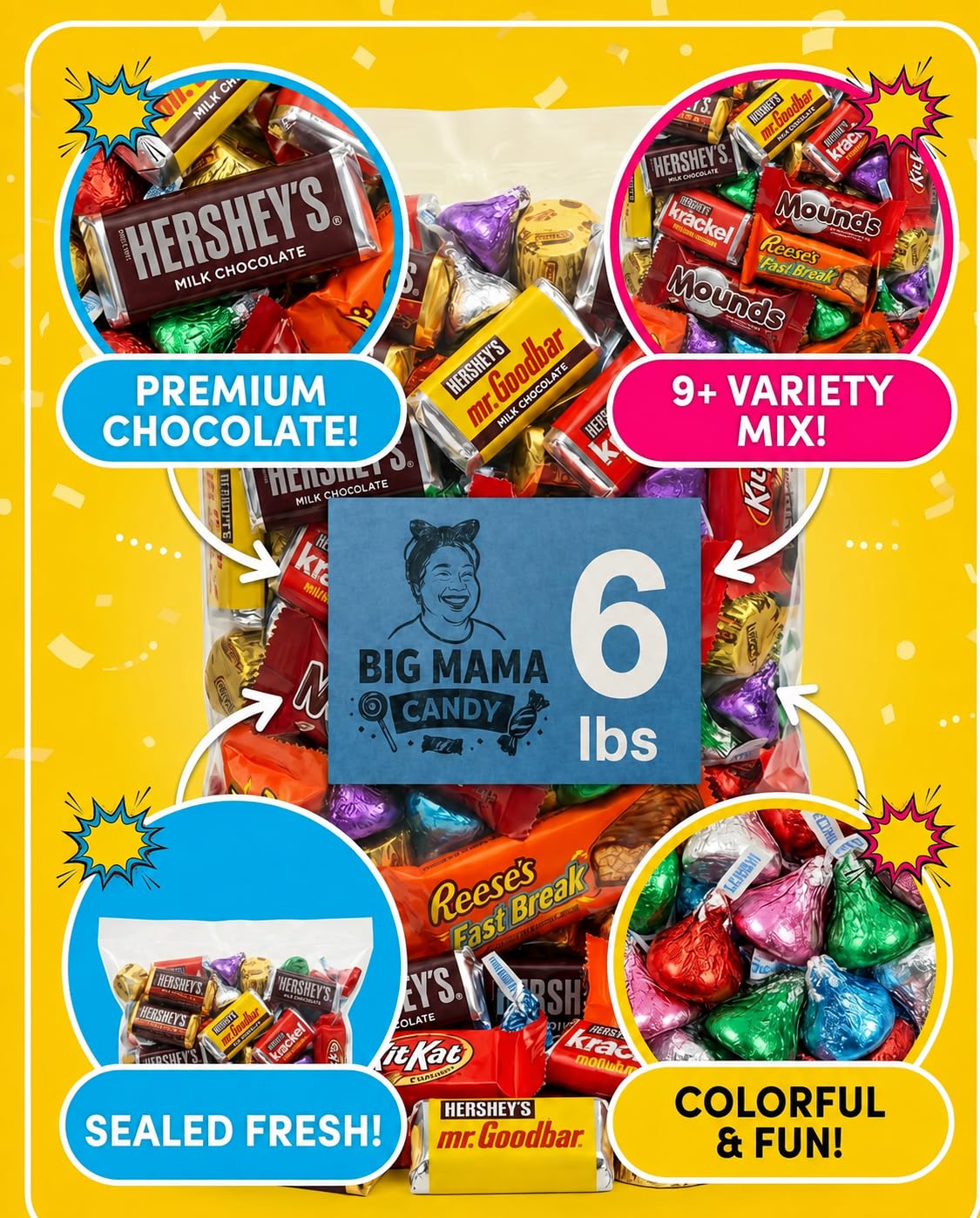 Big Mama Candy being used as piñata fill displaying festive use and crowd-ready quantity