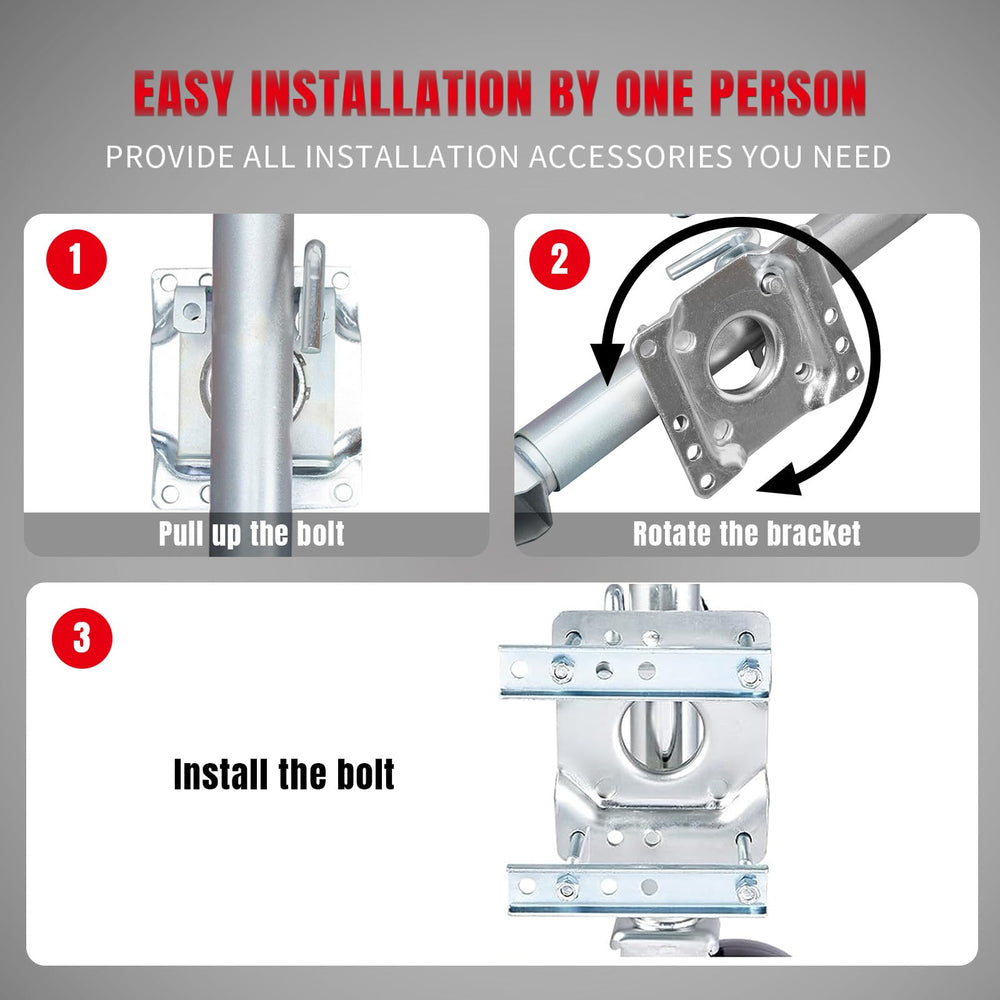 BIG RED mounted on trailer tongue demonstrating secure bolt-on installation and fit