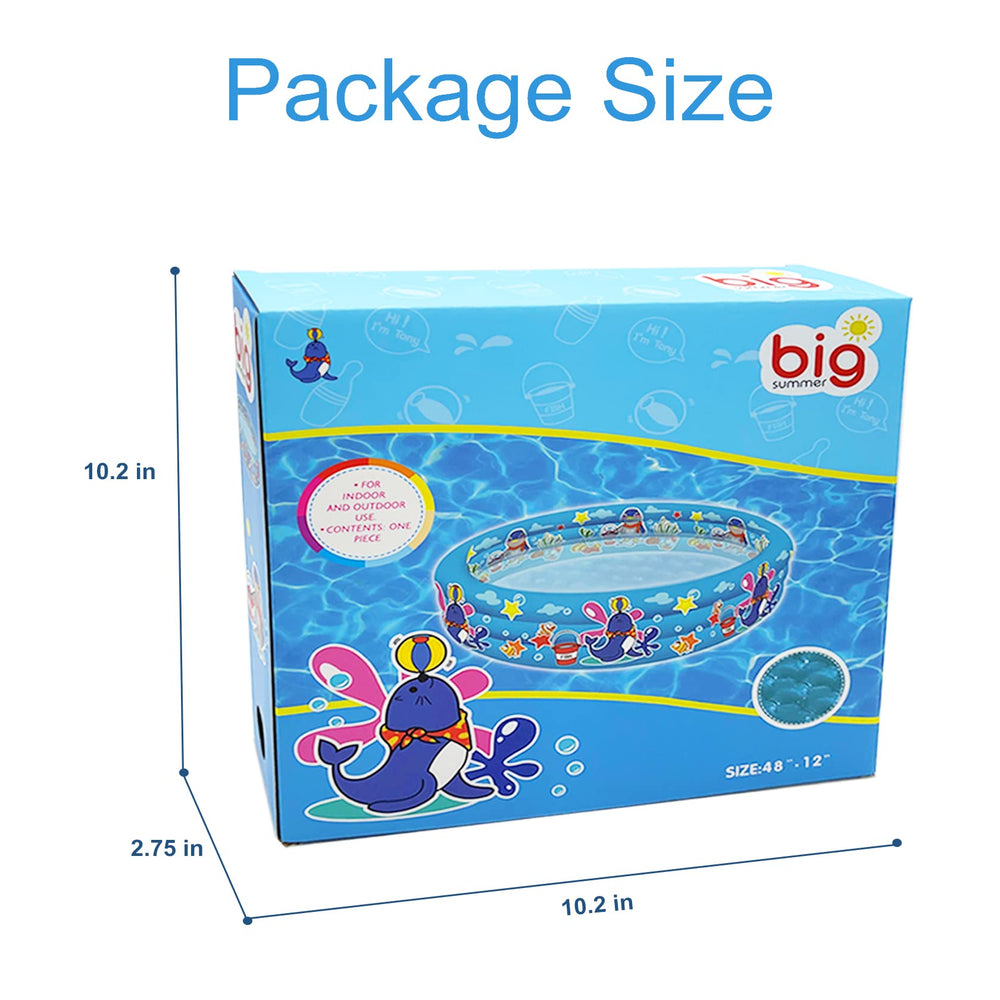 Big Summer product label and material tag showing thicker vinyl durability benefit