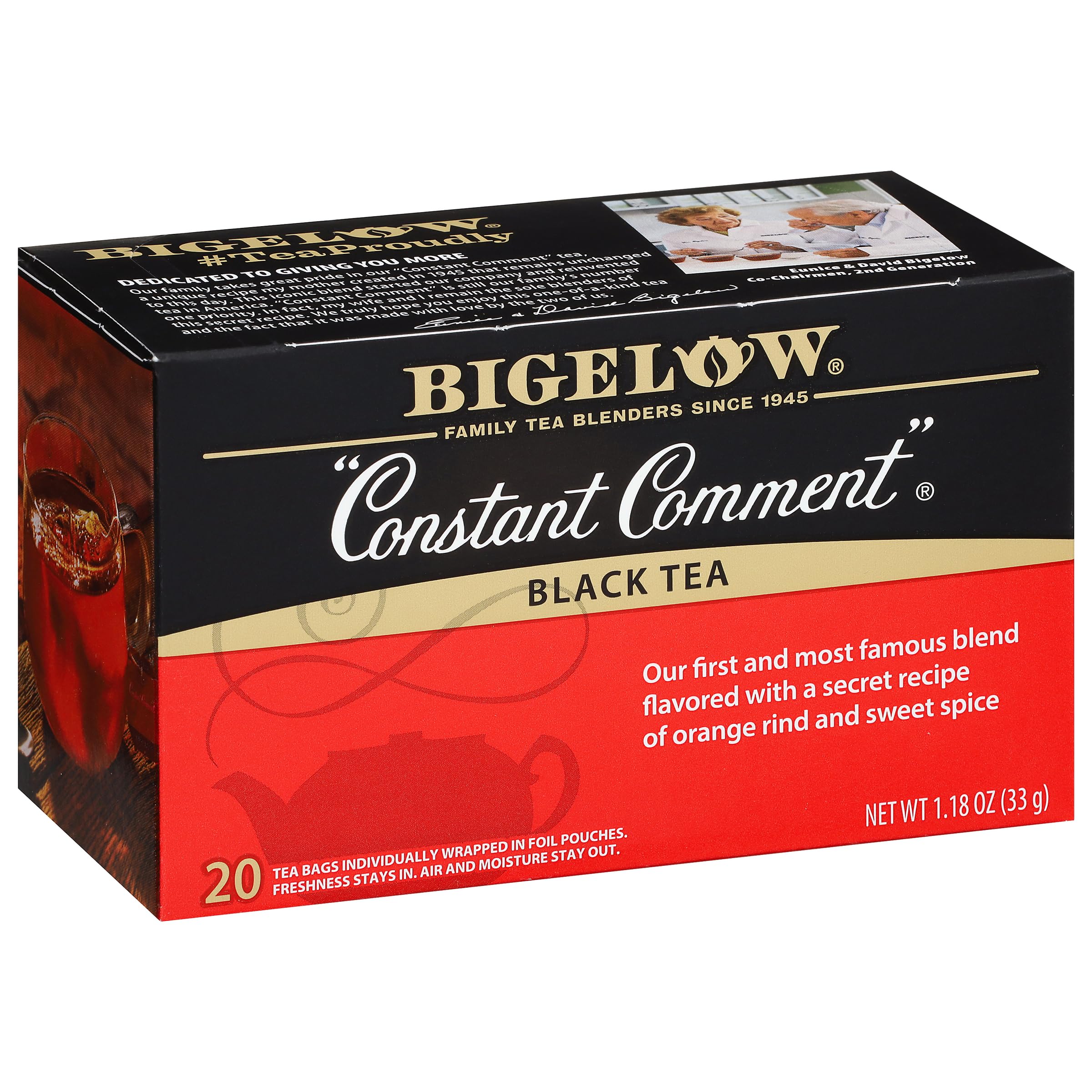 Bigelow Constant Comment front box showing packaging and brand freshness