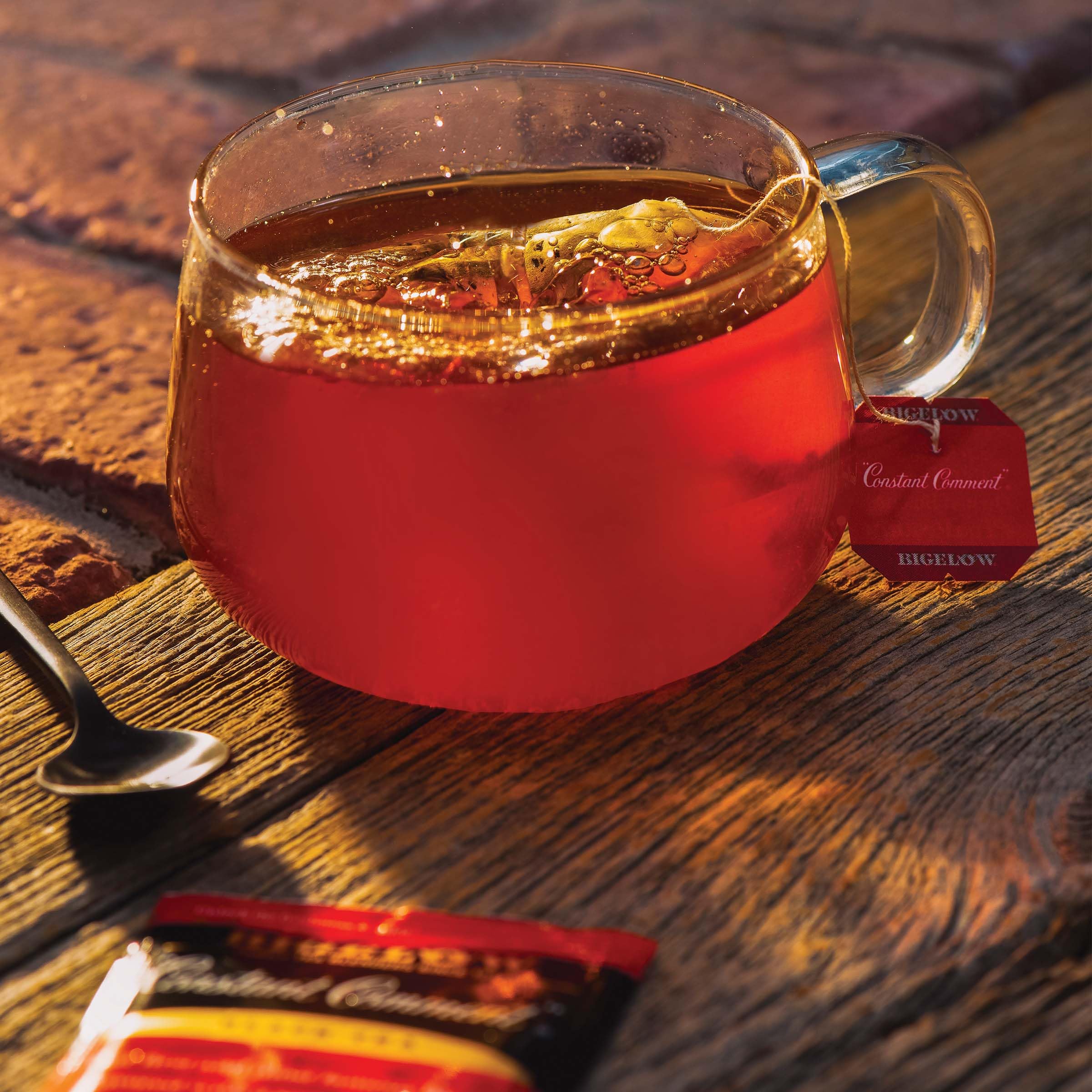 Bigelow Constant Comment individual foil pouch preserving aroma and flavor