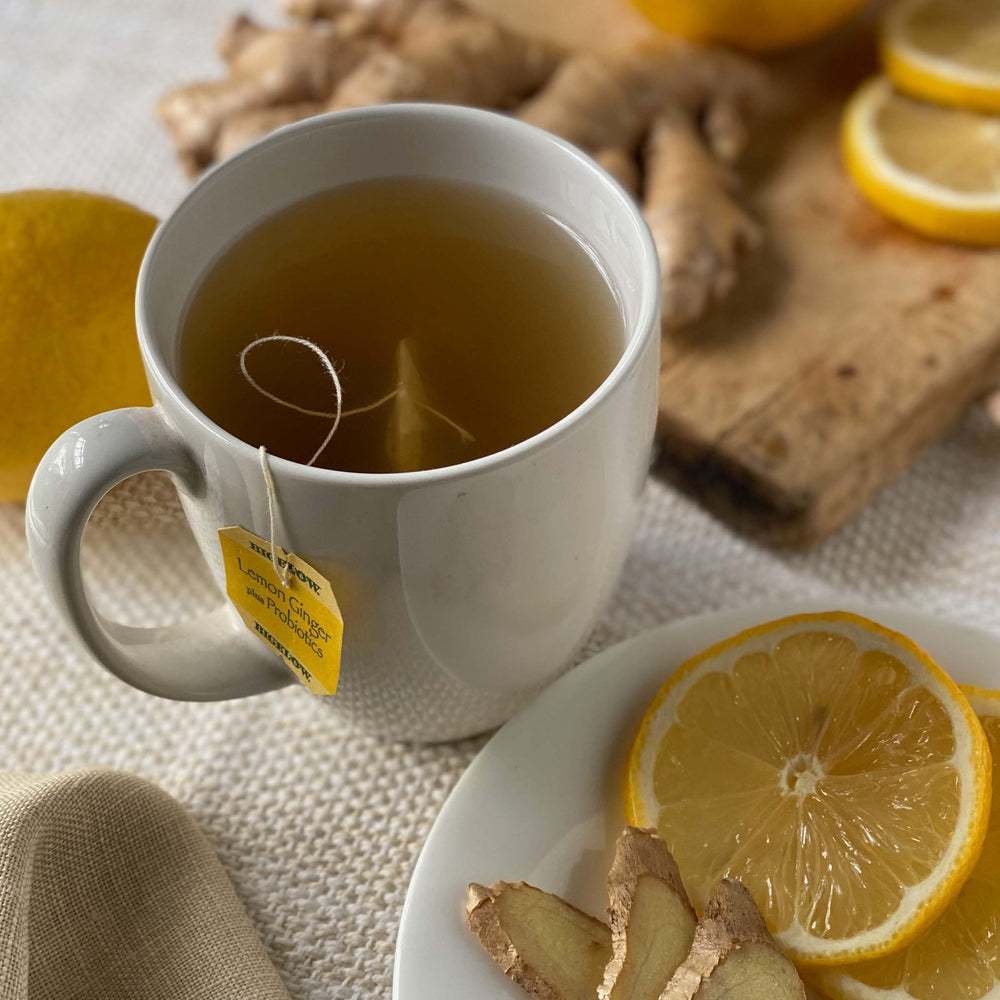 Bigelow individually foil-wrapped tea bag for freshness and portability
