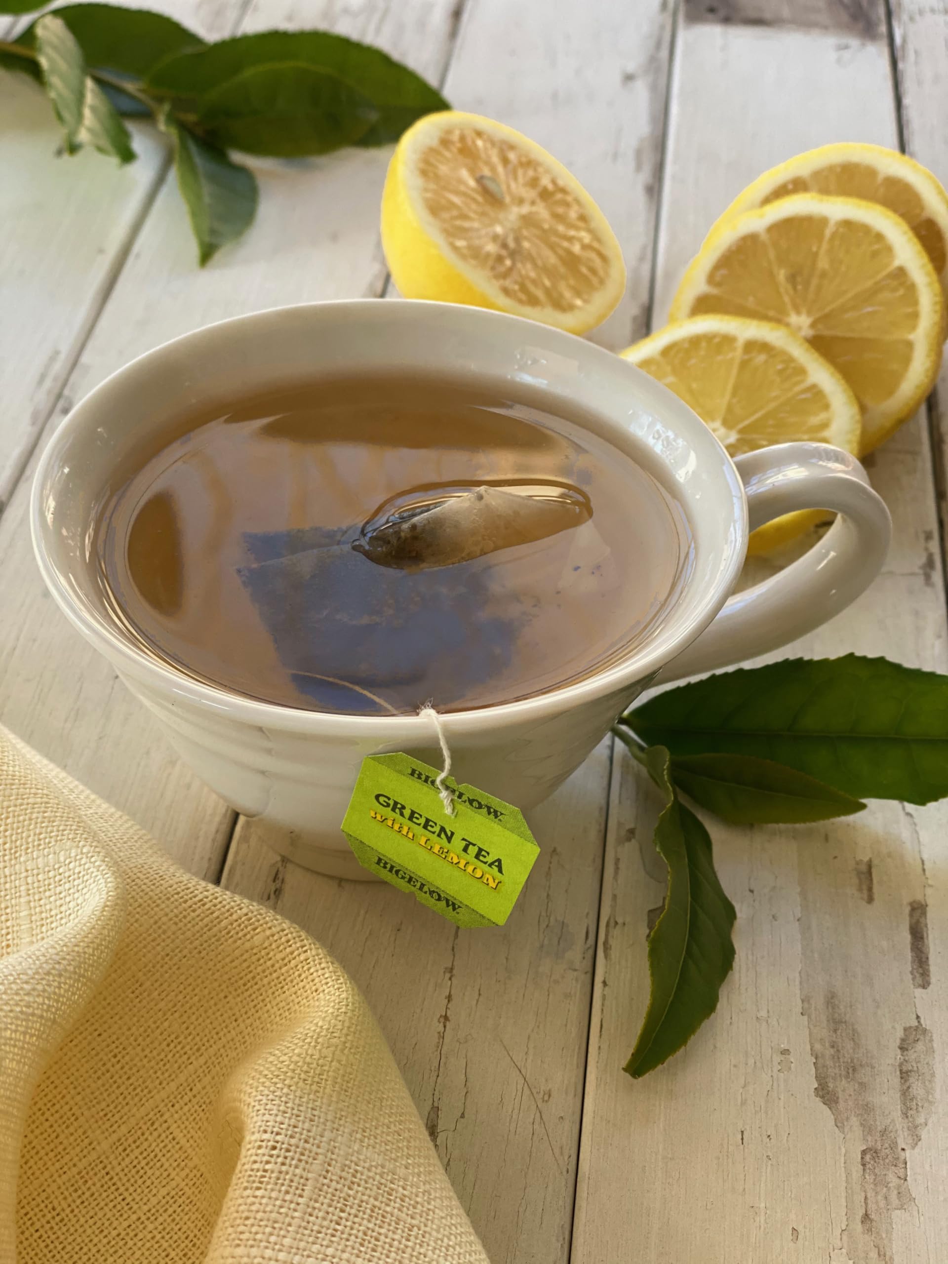 Bigelow Tea foil-wrapped tea bag close-up preserving freshness and aroma
