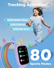 BIGGERFIVE close-up of 1.8 inch HD touch screen with clear icons for quick access