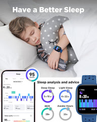 BIGGERFIVE on a child's wrist demonstrating secure fit and active use