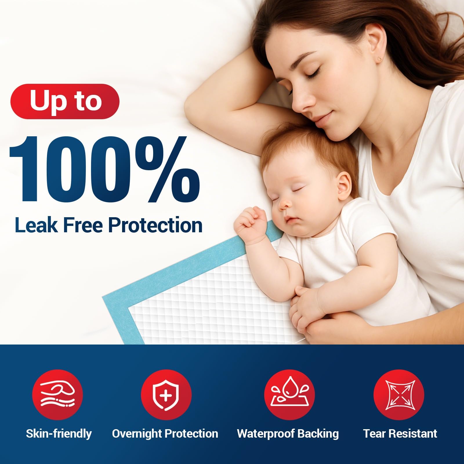 BIGGMED pad in bed setting offering overnight protection and comfort