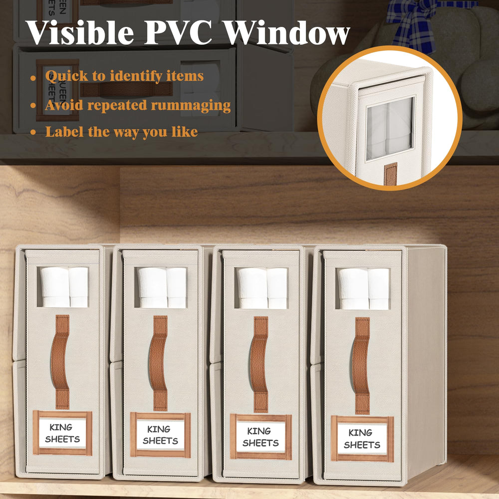 BigPonPon organizer stored in a wardrobe saving space and protecting linens