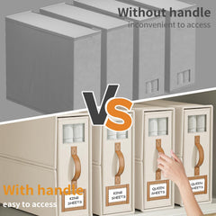 BigPonPon clear front window revealing folded sheets for quick identification