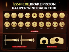 BILITOOLS eighteen adapters laid out for matching piston patterns and fitment