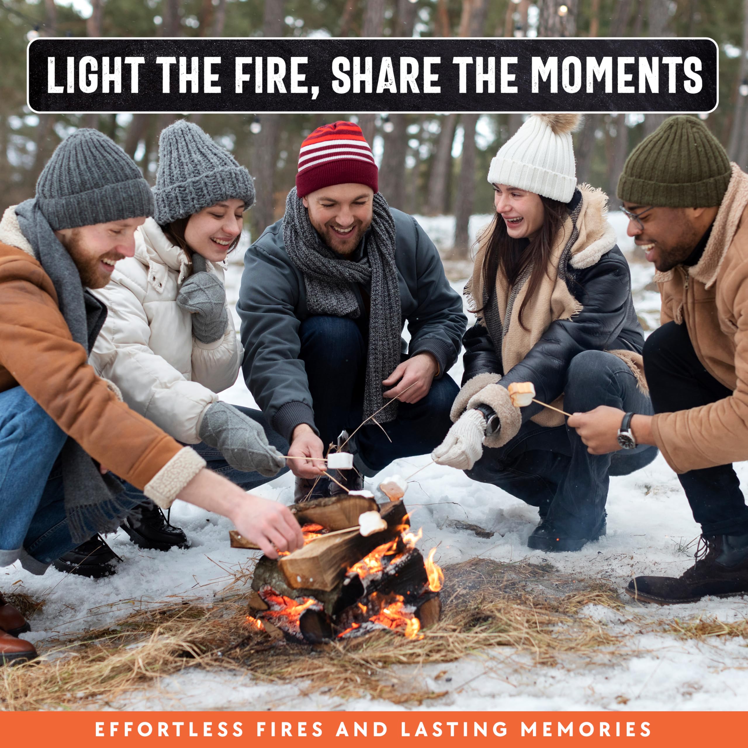 Billy Buckskin fatwood used in a backyard firepit creating warm ambiance