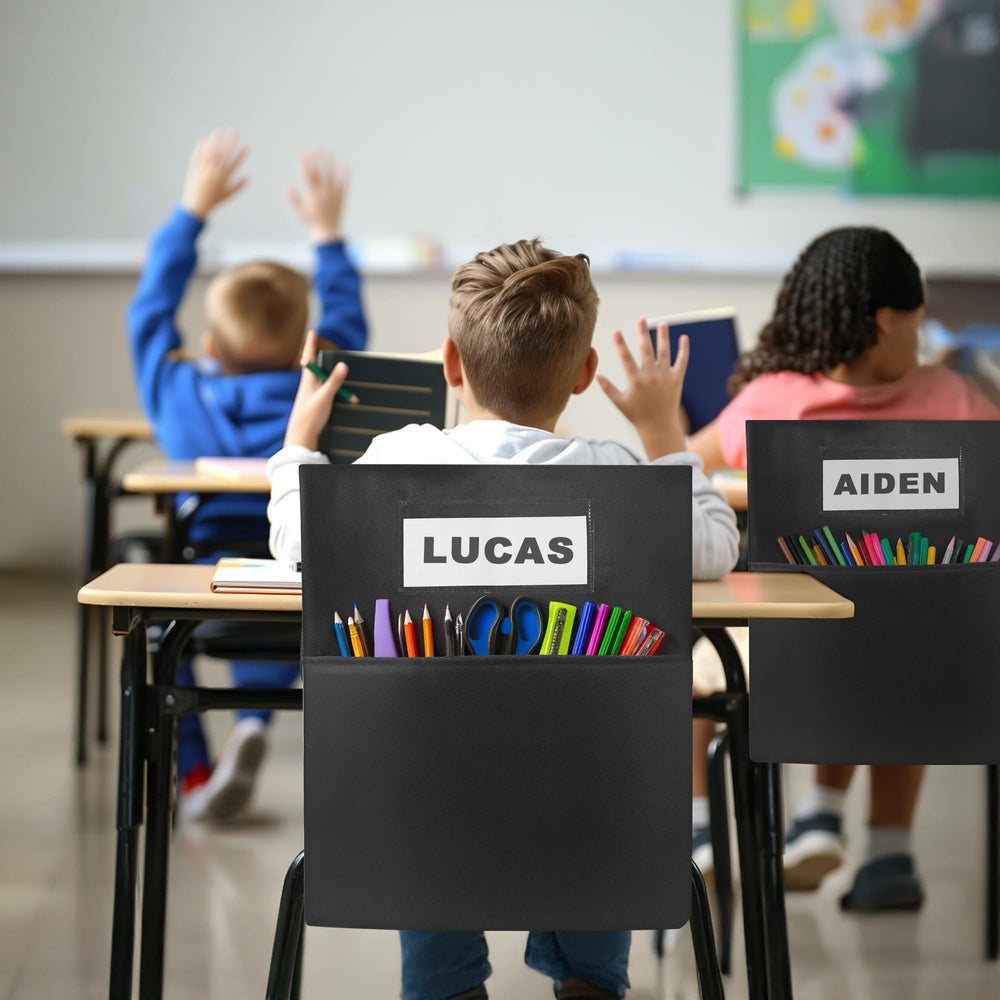 BingLzzr pockets in a classroom scene showing organized learning-space benefit