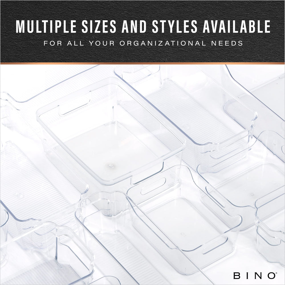 BINO bin on bathroom vanity holding toiletries for tidy counters