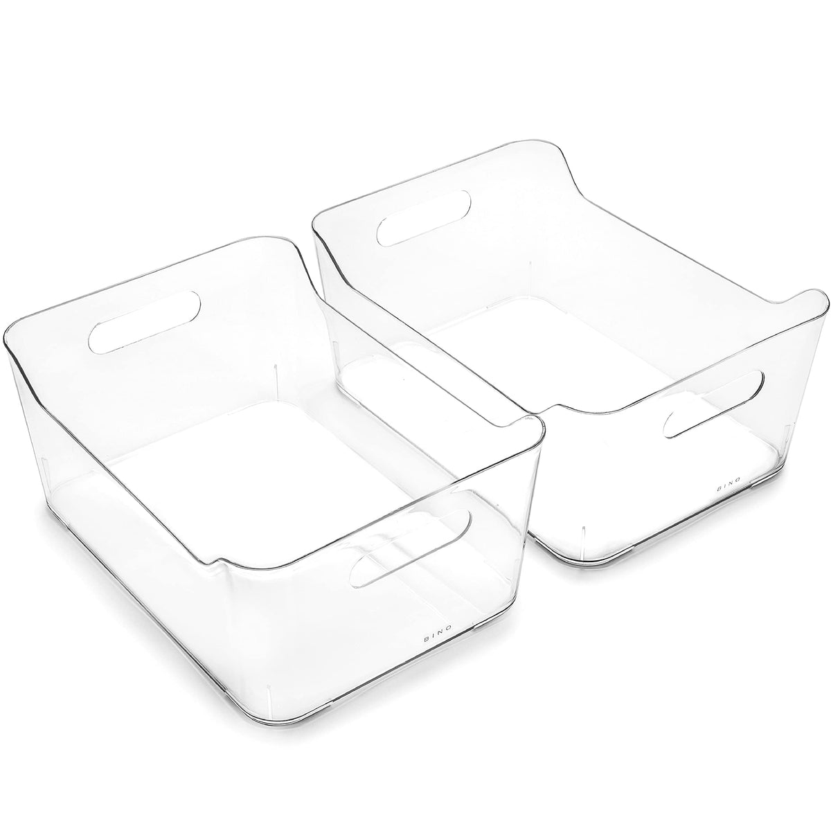 BINO front view showing clear bins and tidy storage benefit