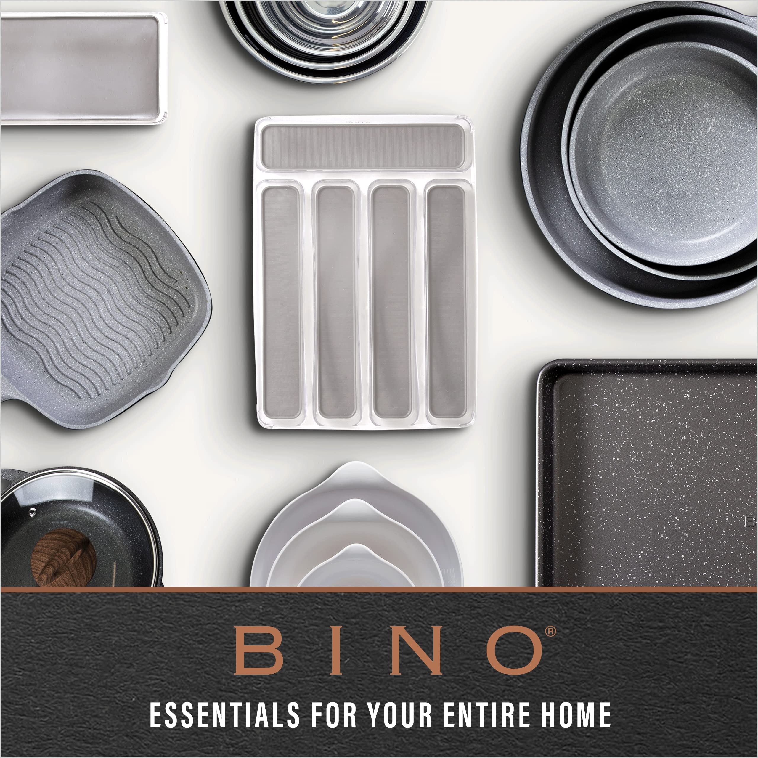 BINO in kitchen counter scene suggesting streamlined organization benefit
